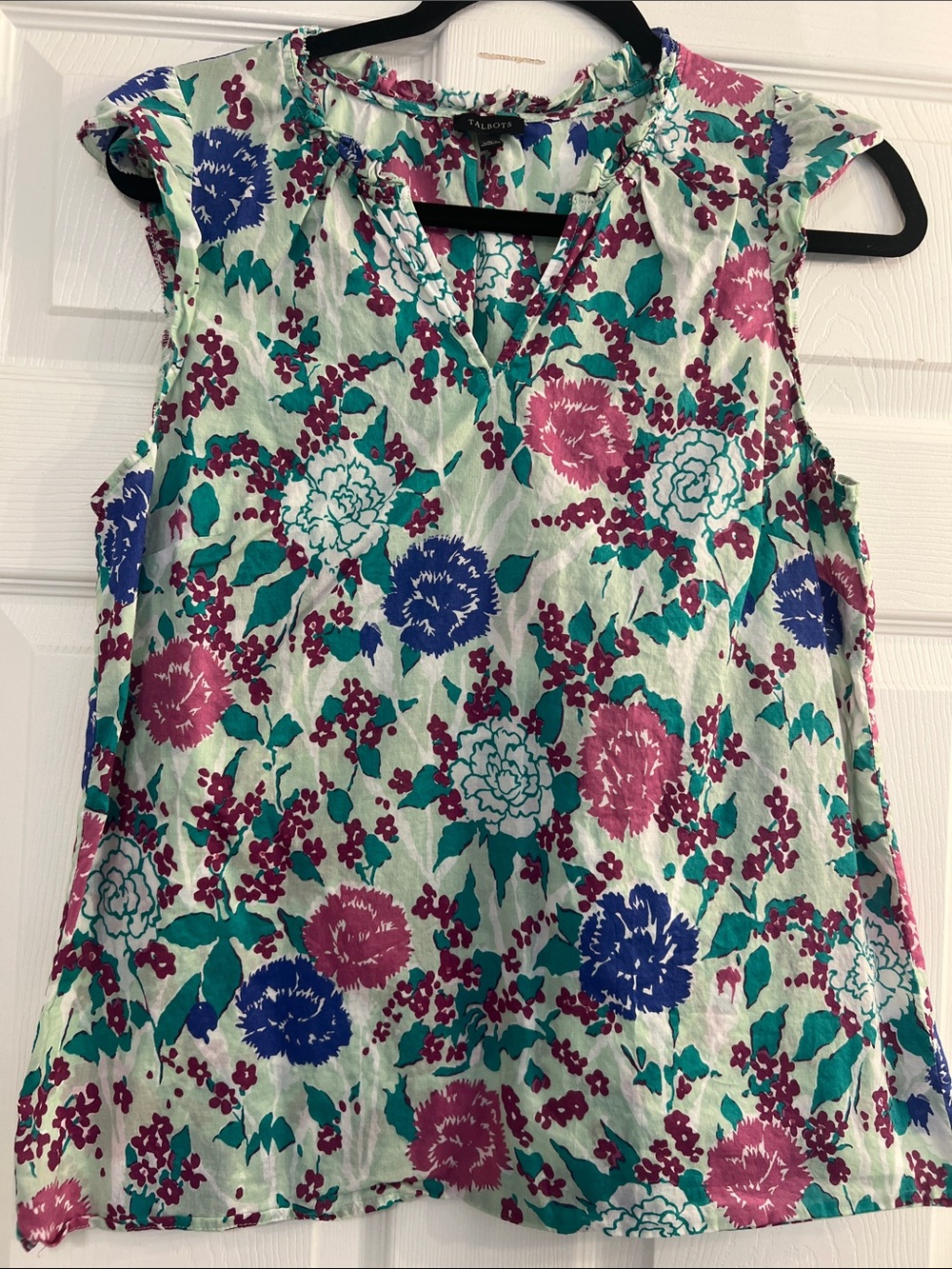 Talbots Floral Sleeveless Camisole in Pink, Blue & Teal